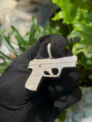 Moissanite Iced Gun Pendant