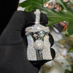 Moissanite 3" Jesus Pendant