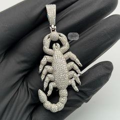 Moissanite Iced 3D Scorpion Pendant