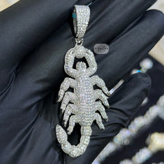 Moissanite Iced 3D Scorpion Pendant