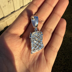 Moissanite Small Jesus Head + Steel Rope Chain
