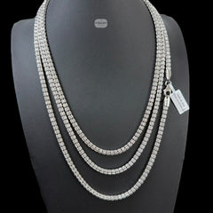 Made in Italy 4mm Silver Ice Chain, Italian Bronze Chain, 4mm Necklace or Bracelet, 8", 20", 22", 24" Made in Italy Layering Ice Link Chain