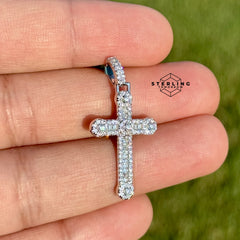 Cross Moissanite Iced Out Pendant
