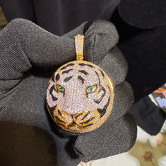 Tiger Head Bling Pendant
