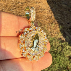 Praying Hands Medallion Pendant
