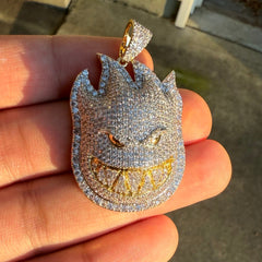 Ghost Gold Character Iced Out Pendant