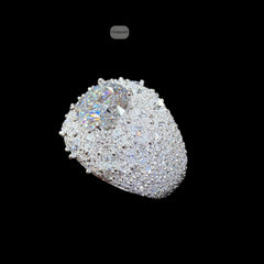 Moissanite Cluster Mens Ring