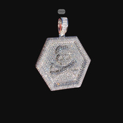 Skull 14k White Gold Plated Iced CZ Pendant + Steel Rope Chain