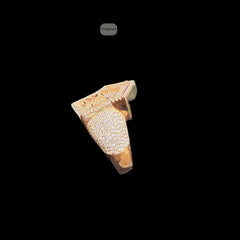 Moissanite Trap House Ring, Rose Gold 925 Silver Size 9