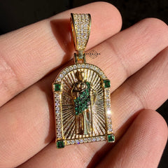 Moissanite Small Virgin Mary Pendant