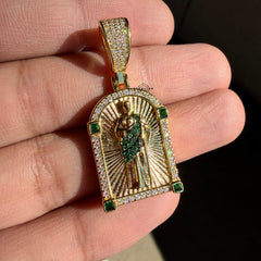 Moissanite Small Virgin Mary Pendant