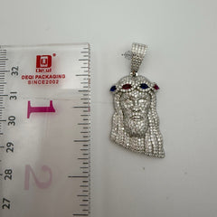 Moissanite Jesus Color Crown Pendant