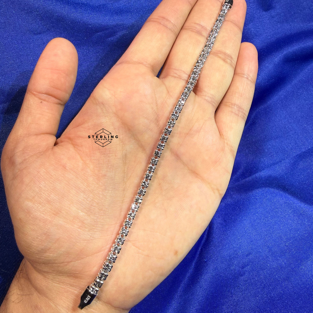 Ice Bracelet - Rhodium - 925 Silver - 4mm 8"