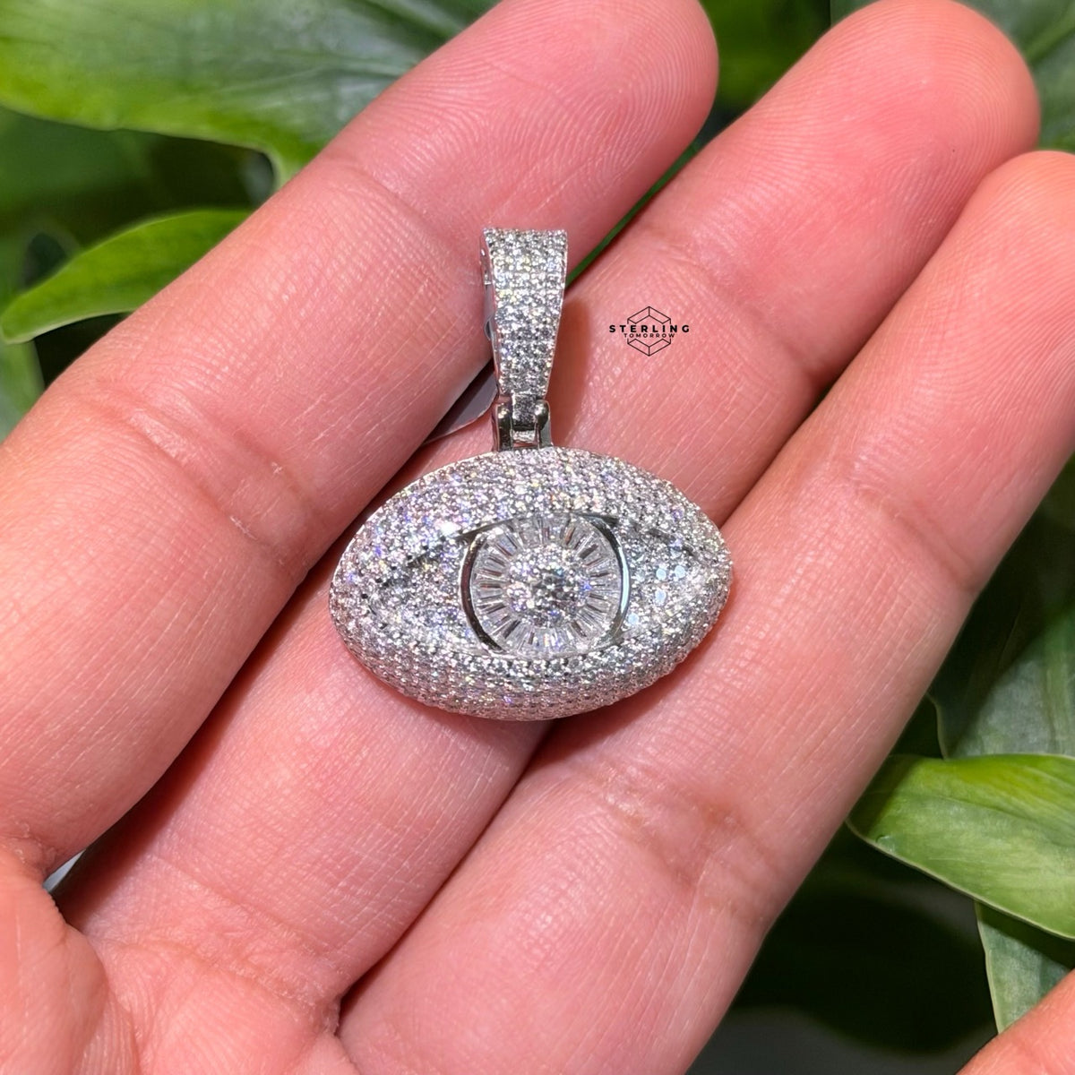 Moissanite Evil Eye Pendant