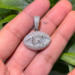 Moissanite Evil Eye Pendant