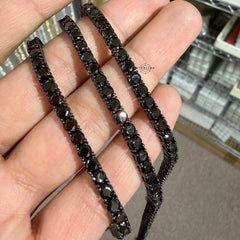 4mm Black Iced CZ Tennis Bracelet