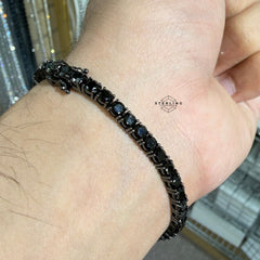 4mm Black Iced CZ Tennis Bracelet