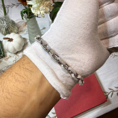 Moissanite Iced Link Bracelet - 7mm 8"