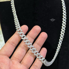 Moissanite Miami Cuban Prong Set Chain 10mm