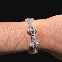 17mm 8" Moissanite Star Infinity Bracelet