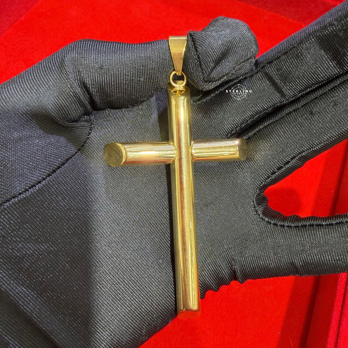 Large Cross Stainless Steel Pendant