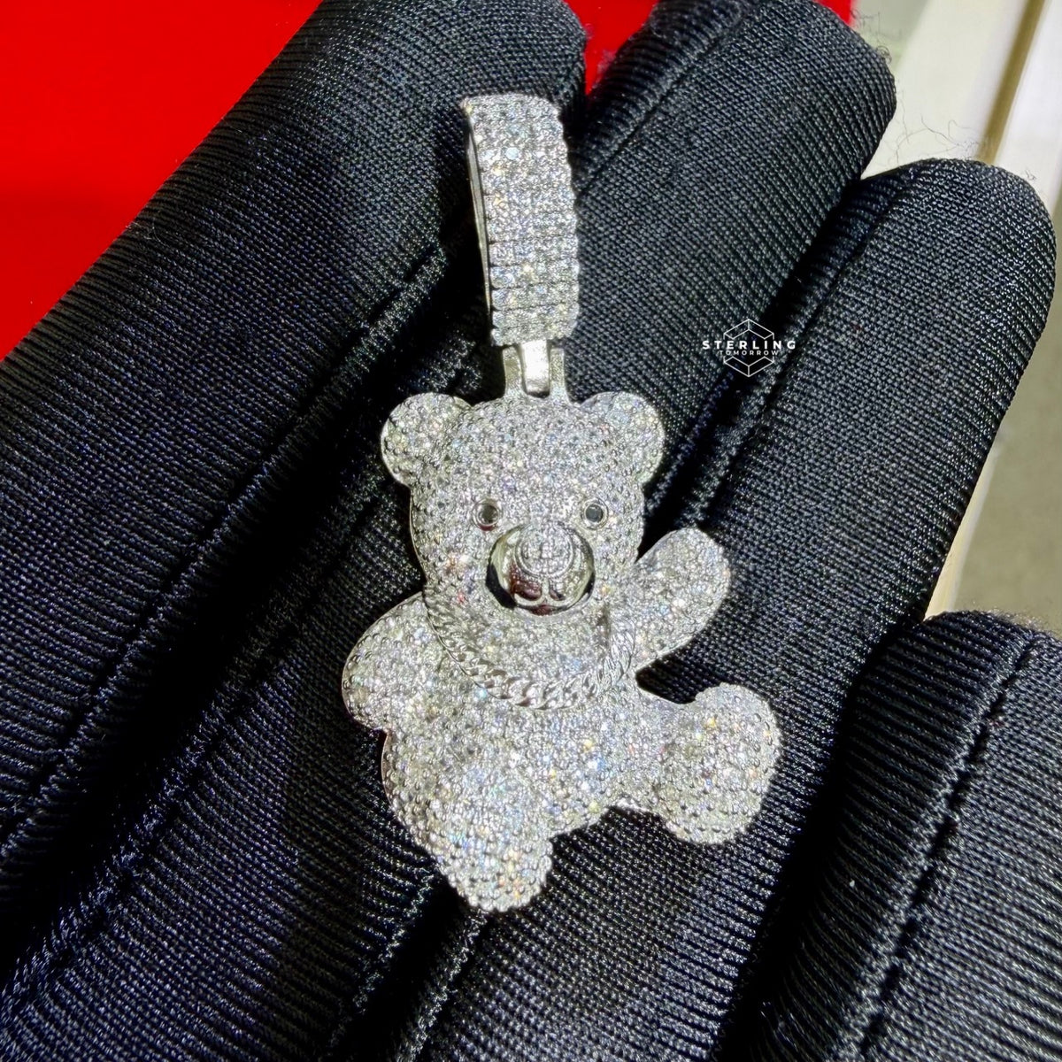 925 Sterling Silver Teddy Bear Pendant