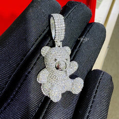 925 Sterling Silver Teddy Bear Pendant