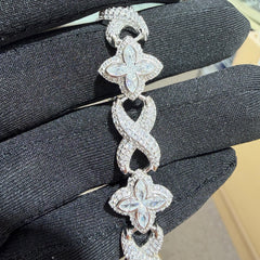 Marquis Star Infinity Bracelet - White - 925 Sterling Silver