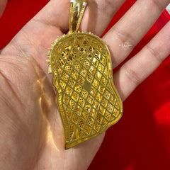 14k Gold Plated MultiCut Large Jesus Pendant