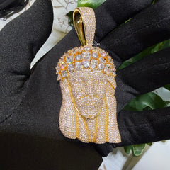 14k Gold Plated MultiCut Large Jesus Pendant