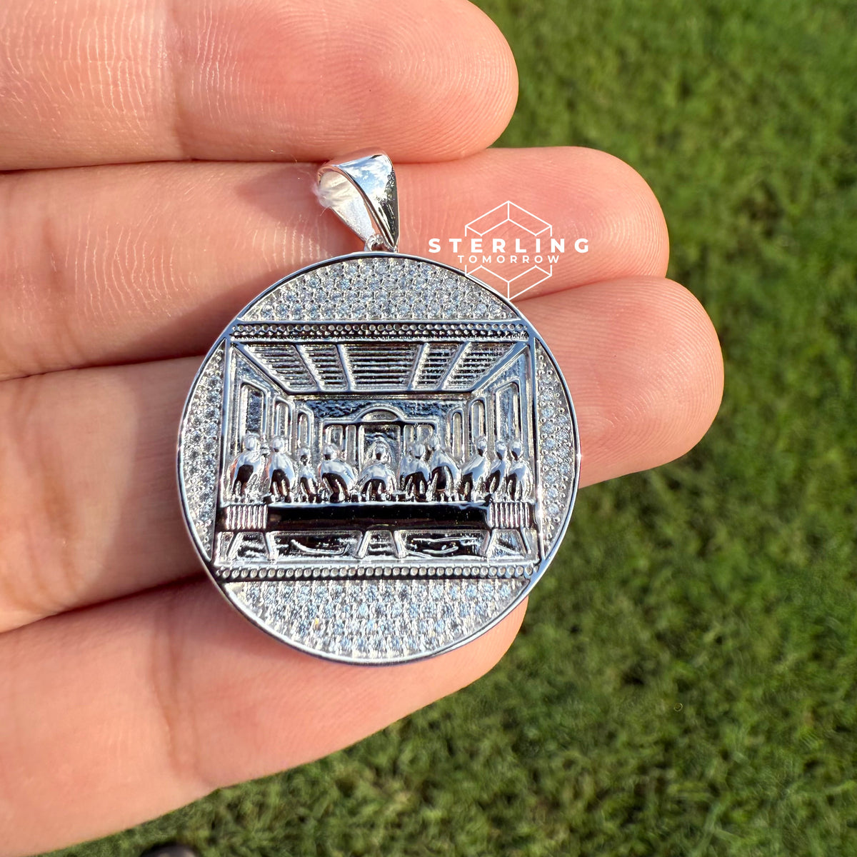 Last Supper Iced Out 925 Silver CZ Pendant