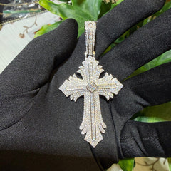 Moissanite 3" Gothic Flare Cross