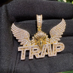 Trap Eagle Iced Pendant