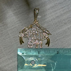 We Don't Call 911 Iced Hip Hop Statement Pendant