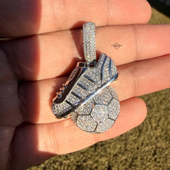 Moissanite Futbol Soccer Pendant