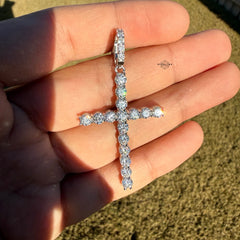 Moissanite Iced Cross Pendant