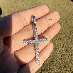Moissanite Iced Cross Pendant