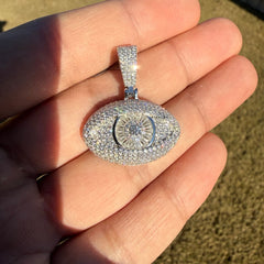 Moissanite Evil Eye Pendant
