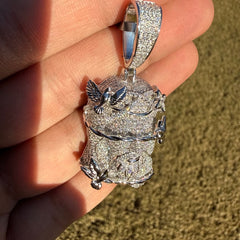 Moissanite Jesus Head Thorns Pendant