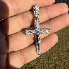Moissanite Cross Crucifix Pendant