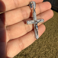 Moissanite Cross Crucifix Pendant