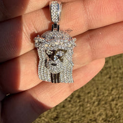 Moissanite Small Jesus Pendant