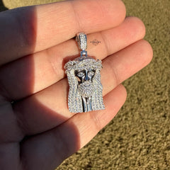 Moissanite Small Jesus Pendant
