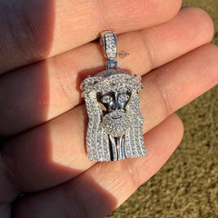 Moissanite Small Jesus Pendant