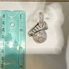Moissanite Futbol Soccer Pendant