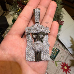 Moissanite 3" Jesus Pendant