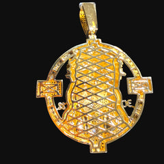 Gold Jesus Medallion 14k Gold Plated