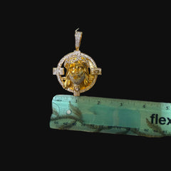 Gold Jesus Medallion 14k Gold Plated