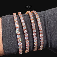 4mm Rose Gold CZ Tennis Bracelet