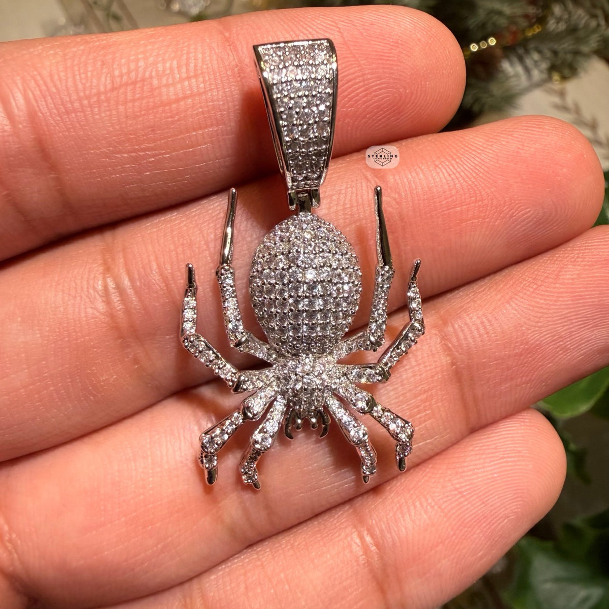 Iced Spider Pendant